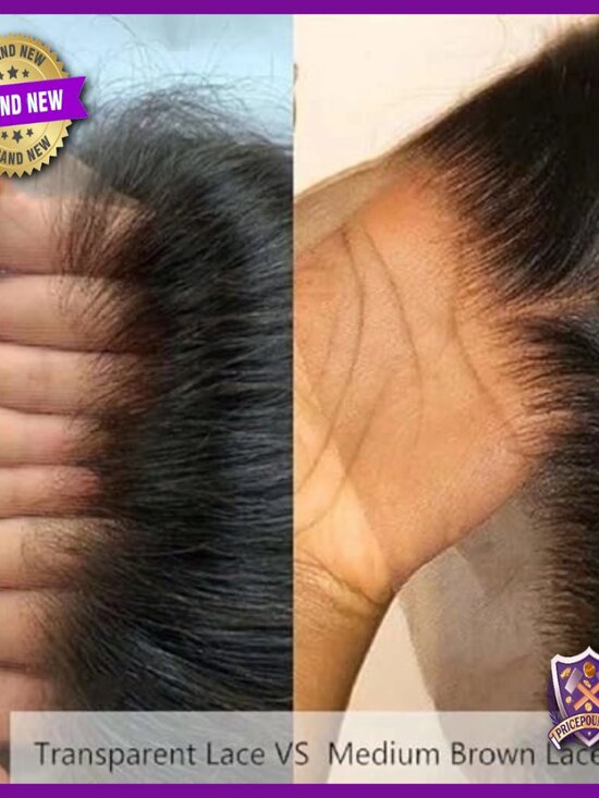 18 Inch Brazilian Human Hair Lace Front Wig Glueless Pre-Plucked 150% Density